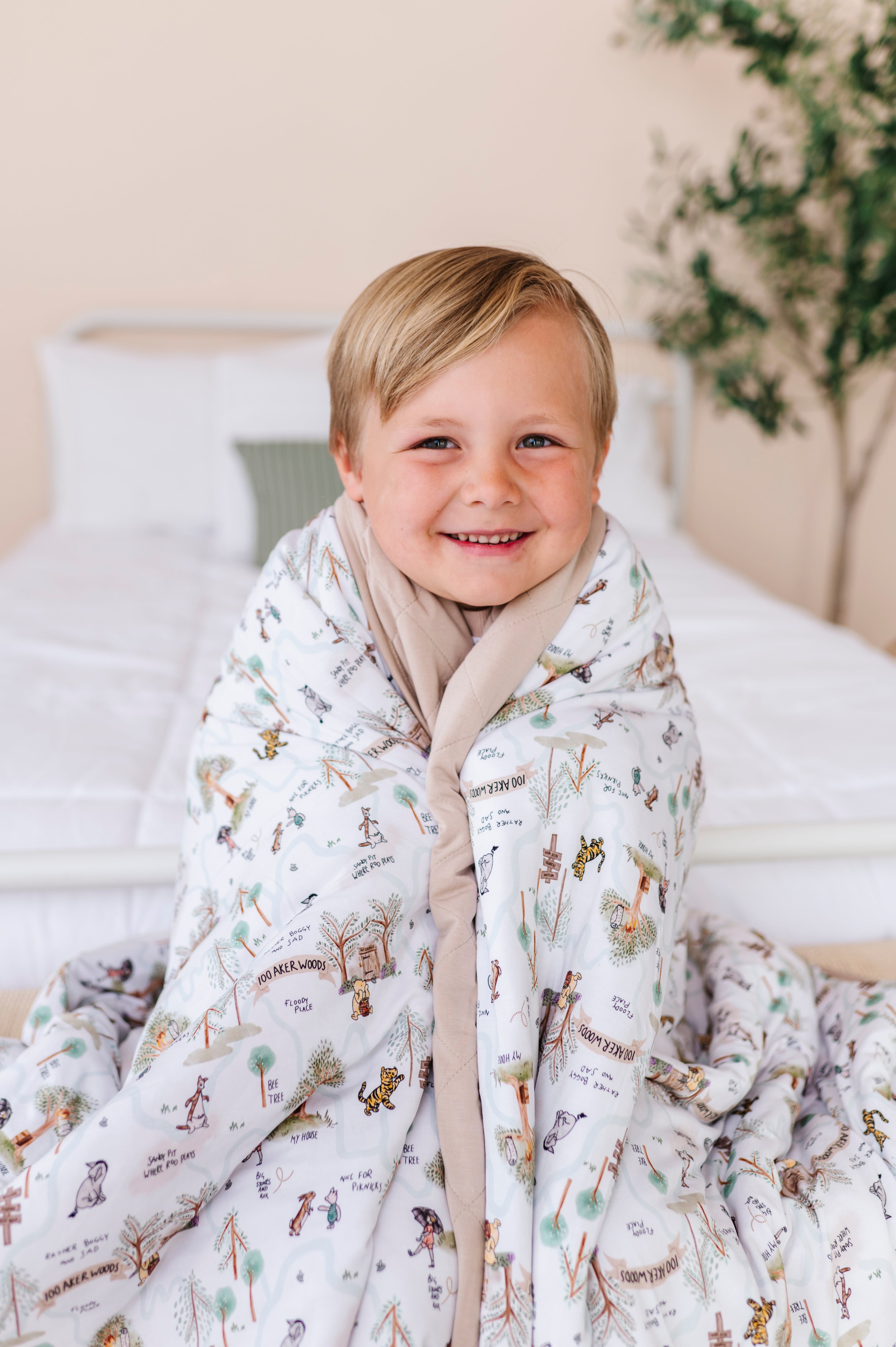 100 Acre Map Quilted Oversized Blanket