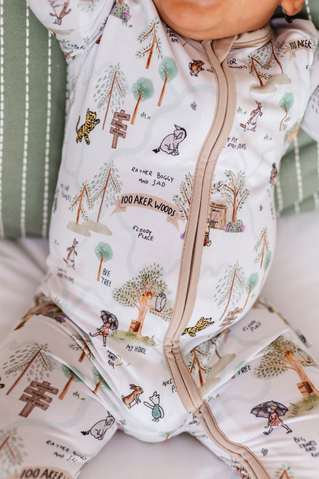 100 Acre Map Zip Romper