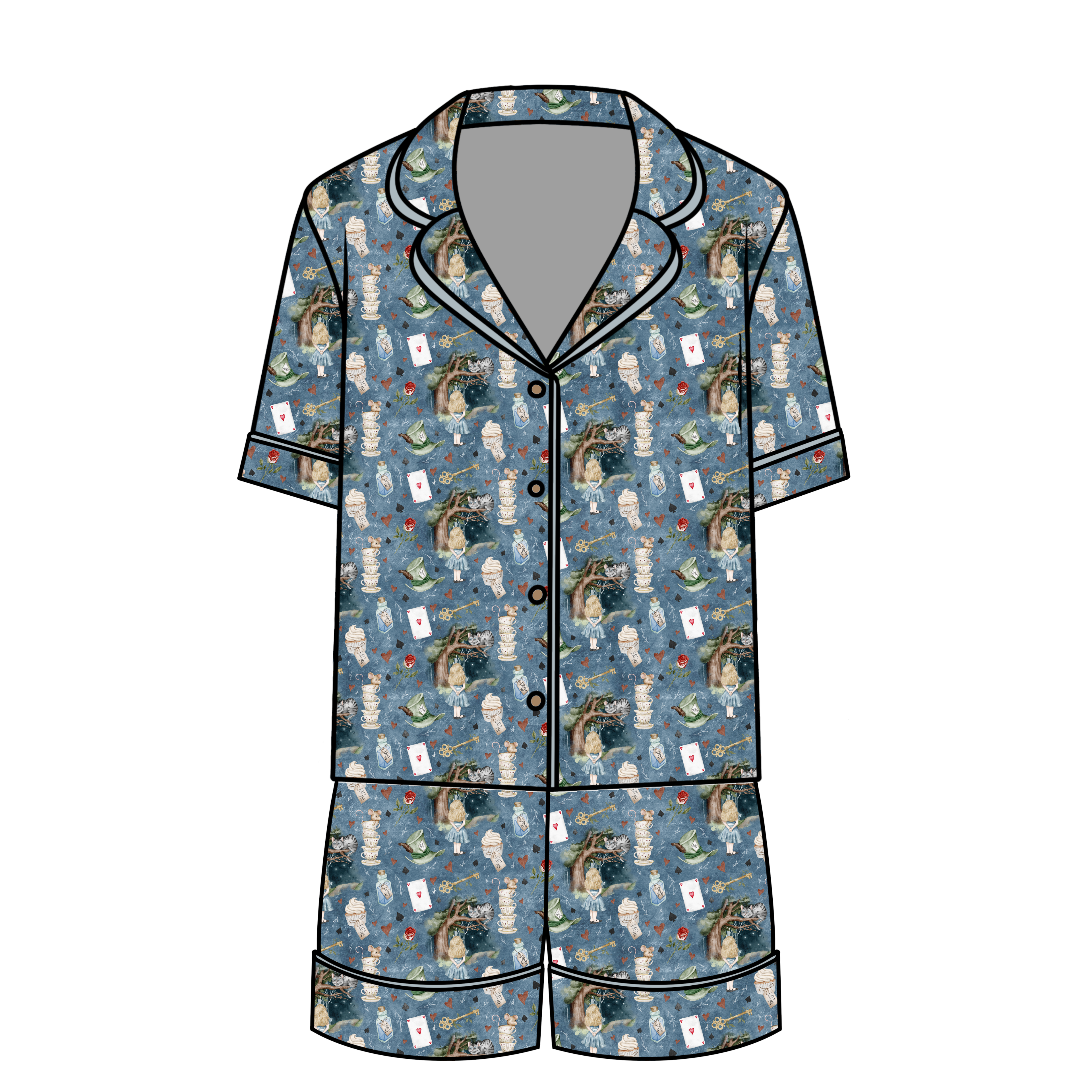 Alice’s Adventures Women's Relaxed Short-Sleeve PJ Set